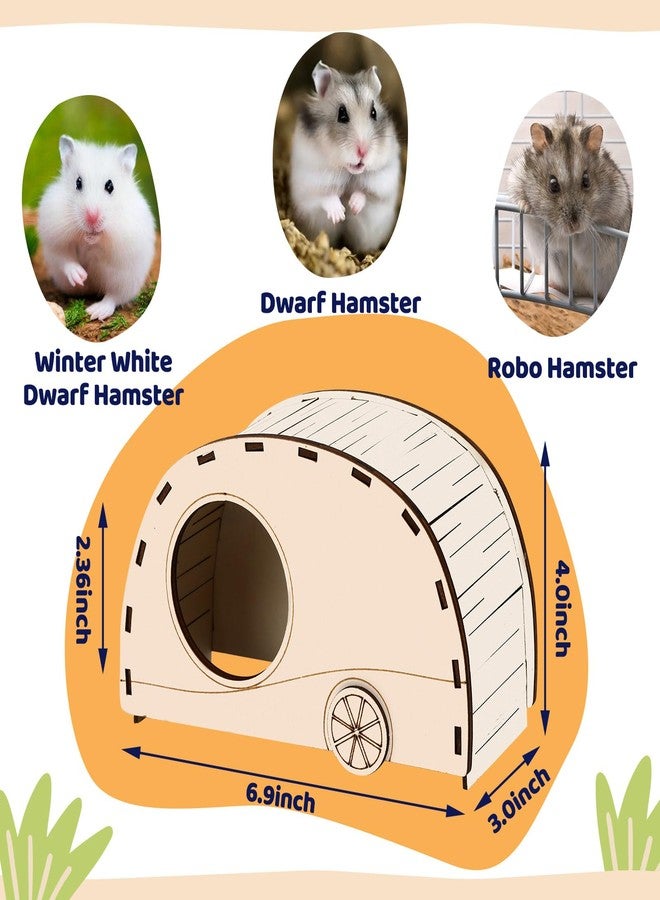 CypherX Wooden Hamster Hideout Hamster Toys Small Animals Cage Accessories for Hammie and Other Small Pets - Image 2